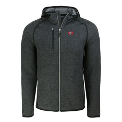 San Francisco 49ers Cutter & Buck Throwback Mainsail Sweater-Knit Full-Zip Hoodie - Heather Charcoal online