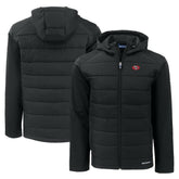 San Francisco 49ers Cutter & Buck Throwback Evoke Hybrid Eco Softshell Recycled Full-Zip Hoodie Jacket - Black cheap