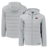 San Francisco 49ers Cutter & Buck Throwback Evoke Hybrid Eco Softshell Recycled Full-Zip Hoodie Jacket - Gray discount