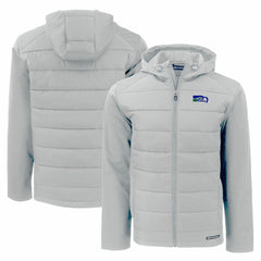 Seattle Seahawks Cutter & Buck Throwback Evoke Hybrid Eco Softshell Recycled Full-Zip Hoodie Jacket - Gray outlet