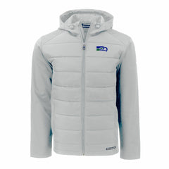 Seattle Seahawks Cutter & Buck Throwback Evoke Hybrid Eco Softshell Recycled Full-Zip Hoodie Jacket - Gray outlet