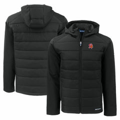 Tampa Bay Buccaneers Cutter & Buck Throwback Evoke Hybrid Eco Softshell Recycled Full-Zip Hoodie Jacket - Black sale
