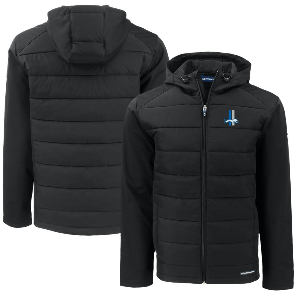 Detroit Lions Cutter & Buck Throwback Big & Tall Evoke Hybrid Eco Softshell Recycled Full-Zip Jacket - Black online