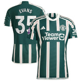 Jonny Evans Manchester United 2023/24 Away Player Jersey – Green | Adidas on sale