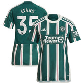 Jonny Evans Manchester United Women's 2023/24 Away Replica Player Jersey – Green | Adidas shop