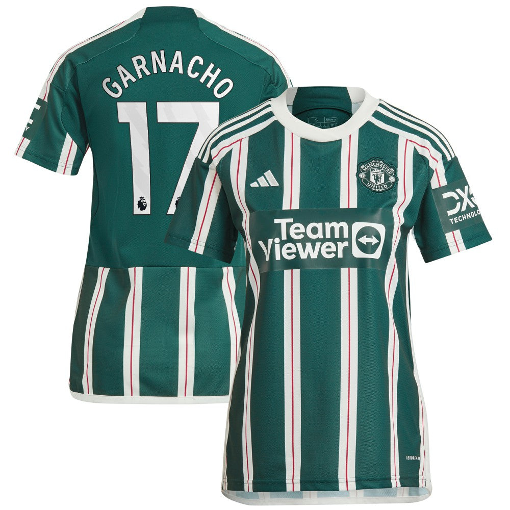 Alejandro Garnacho Manchester United Women's 2023/24 Away Replica Player Jersey – Green | Adidas outlet