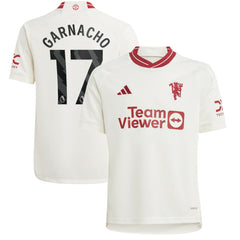 Alejandro Garnacho Manchester United Youth 2023/24 Third Replica Player Jersey – White | Adidas sale