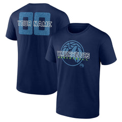 Minnesota Timberwolves Stellar Personalized Name & Number T-Shirt - Navy discount