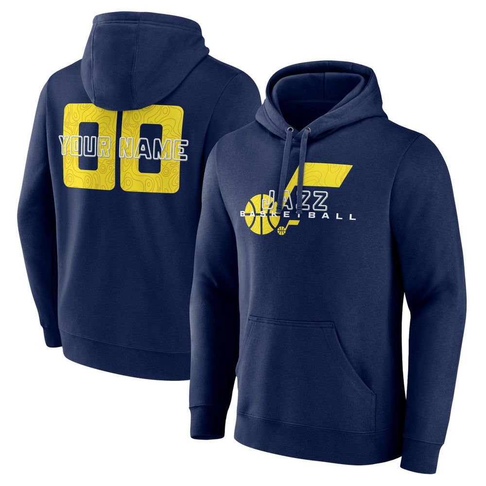 Utah Jazz Stellar Personalized Name & Number Pullover Hoodie - Navy online