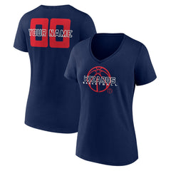 Washington Wizards Women's Stellar Personalized Name & Number V-Neck T-Shirt - Navy shop