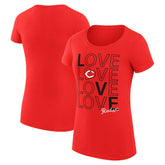 Cincinnati Reds G-III 4Her by Carl Banks Women's Super-Slim Fit Lightweight Love Graphic Team T-Shirt - Red