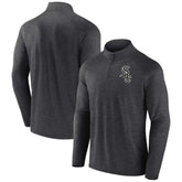 Chicago White Sox Profile Big & Tall Raglan Quarter-Zip Top - Black