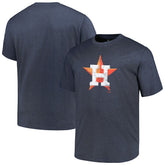 Houston Astros Profile Big & Tall Weathered Logo T-Shirt - Heather Navy