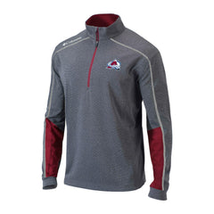 Colorado Avalanche Columbia Omni-Wick Shotgun 2.0 Quarter-Zip Pullover Top Gray/Purple