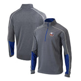 New York Islanders Columbia Omni-Wick Shotgun 2.0 Quarter-Zip Pullover Top Gray/Blue