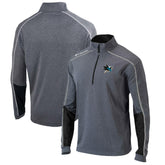 San Jose Sharks Columbia Omni-Wick Shotgun 2.0 Quarter-Zip Pullover Top Gray/Black