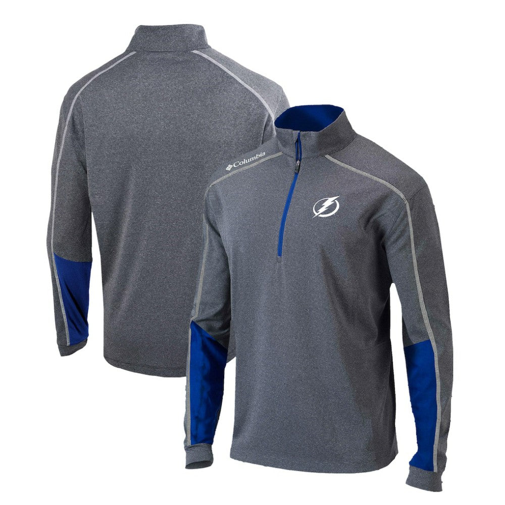 Tampa Bay Lightning Columbia Omni-Wick Shotgun 2.0 Quarter-Zip Pullover Top Gray/Blue