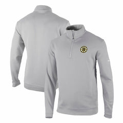 Boston Bruins Columbia Omni-Wick Wickhams Hills Half-Zip Pullover Top Gray