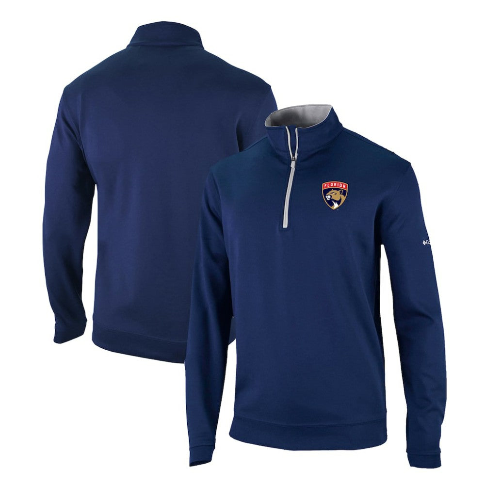 Florida Panthers Columbia Omni-Wick Wickhams Hills Half-Zip Pullover Top Navy