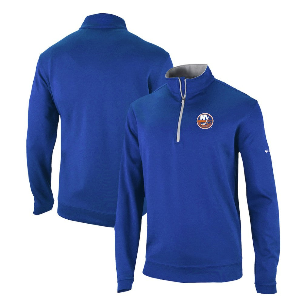 New York Islanders Columbia Omni-Wick Wickhams Hills Half-Zip Pullover Top Royal