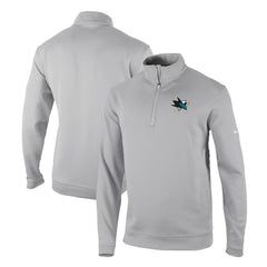 San Jose Sharks Columbia Omni-Wick Wickhams Hills Half-Zip Pullover Top Gray