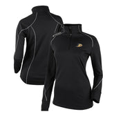 Anaheim Ducks Columbia Women's Omni-Wick Shotgun 2.0 Quarter-Zip Pullover Top Black