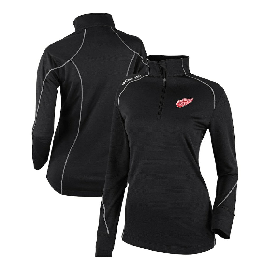Detroit Red Wings Columbia Women's Omni-Wick Shotgun 2.0 Quarter-Zip Pullover Top Black