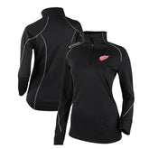 Detroit Red Wings Columbia Women's Omni-Wick Shotgun 2.0 Quarter-Zip Pullover Top Black
