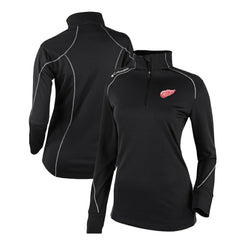 Detroit Red Wings Columbia Women's Omni-Wick Shotgun 2.0 Quarter-Zip Pullover Top Black