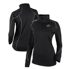 Minnesota Wild Columbia Women's Omni-Wick Shotgun 2.0 Quarter-Zip Pullover Top Black