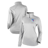 New York Rangers Columbia Women's Omni-Wick Shotgun 2.0 Quarter-Zip Pullover Top White