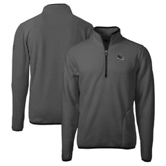 Baltimore Ravens Cutter & Buck Helmet Cascade Eco Sherpa Fleece Quarter-Zip Pullover Jacket - Gray/Black for sale