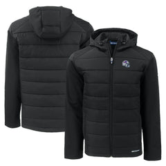Buffalo Bills Cutter & Buck Helmet Evoke Hybrid Eco Softshell Recycled Full-Zip Hoodie Jacket - Black sale