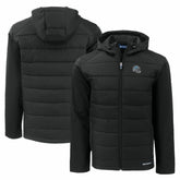 Detroit Lions Cutter & Buck Helmet Evoke Hybrid Eco Softshell Recycled Full-Zip Hoodie Jacket - Black on sale