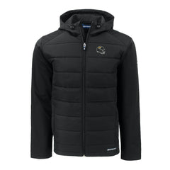 Jacksonville Jaguars Cutter & Buck Helmet Evoke Hybrid Eco Softshell Recycled Full-Zip Hoodie Jacket - Black discount