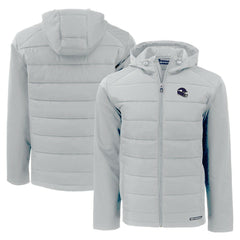 Minnesota Vikings Cutter & Buck Helmet Evoke Hybrid Eco Softshell Recycled Full-Zip Hoodie Jacket - Gray cheap