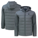 New York Giants Cutter & Buck Helmet Evoke Hybrid Eco Softshell Recycled Full-Zip Hoodie Jacket - Gray discount