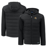 San Francisco 49ers Cutter & Buck Helmet Evoke Hybrid Eco Softshell Recycled Full-Zip Hoodie Jacket - Black on sale