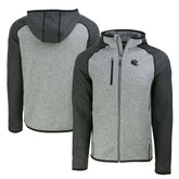 Baltimore Ravens Cutter & Buck Helmet Mainsail Sweater-Knit Full-Zip Hoodie - Heather Gray/Heather Charcoal online