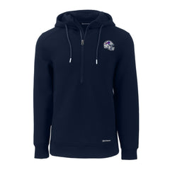 Buffalo Bills Cutter & Buck Helmet Roam Eco Half-Zip Recycled Pullover Hoodie - Navy cheap