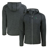 New York Jets Cutter & Buck Helmet Mainsail Sweater-Knit Full-Zip Hoodie - Heather Charcoal outlet