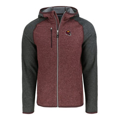 Washington Commanders Cutter & Buck Helmet Mainsail Sweater-Knit Full-Zip Hoodie - Burgundy/Heather Charcoal discount
