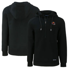 Washington Commanders Cutter & Buck Helmet Roam Eco Half-Zip Recycled Pullover Hoodie - Black cheap