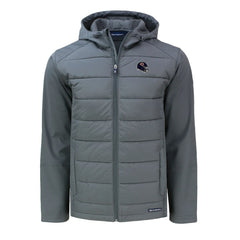 Chicago Bears Cutter & Buck Helmet Big & Tall Evoke Hybrid Eco Softshell Recycled Full-Zip Jacket - Gray discount