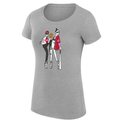 Cincinnati Reds G-III 4Her by Carl Banks Women's Super-Slim Fit Lightweight Baseball Girls T-Shirt - Heather Gray