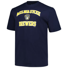 Milwaukee Brewers Profile Big & Tall Heart & Soul T-Shirt - Navy
