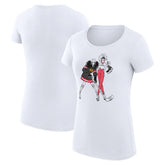 Chicago Blackhawks G-III 4Her by Carl Banks Women's Super-Slim Fit Lightweight Hockey Girls T-Shirt White
