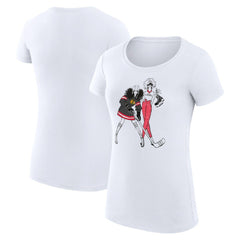 Chicago Blackhawks G-III 4Her by Carl Banks Women's Super-Slim Fit Lightweight Hockey Girls T-Shirt White