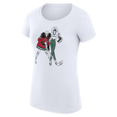 Minnesota Wild G-III 4Her by Carl Banks Women's Super-Slim Fit Lightweight Hockey Girls T-Shirt White