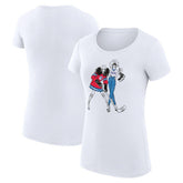 New York Rangers G-III 4Her by Carl Banks Women's Super-Slim Fit Lightweight Hockey Girls T-Shirt White